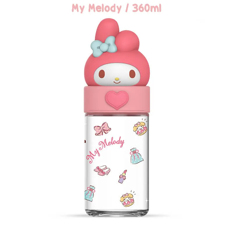 Sanrio Portable Glass Water Bottle 360ml