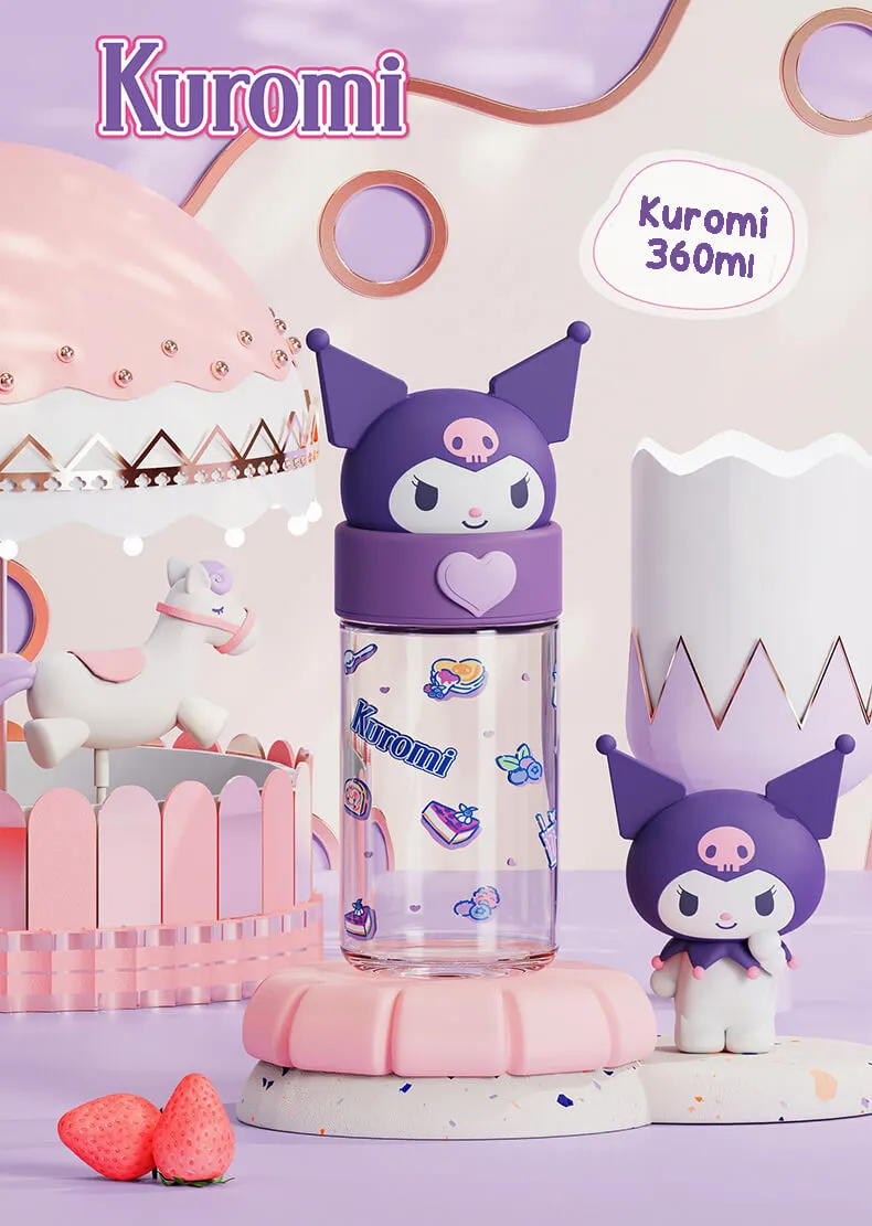 Sanrio Portable Glass Water Bottle 360ml
