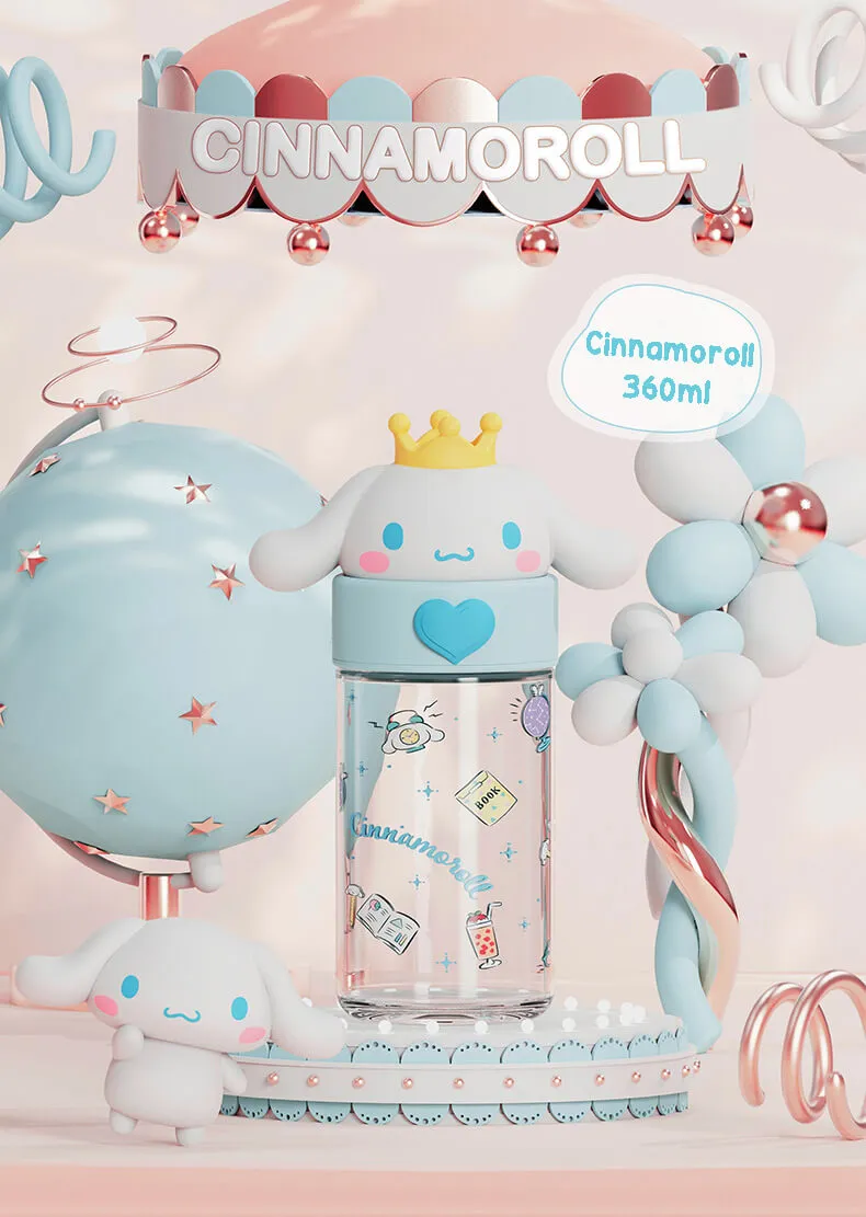 Sanrio Portable Glass Water Bottle 360ml