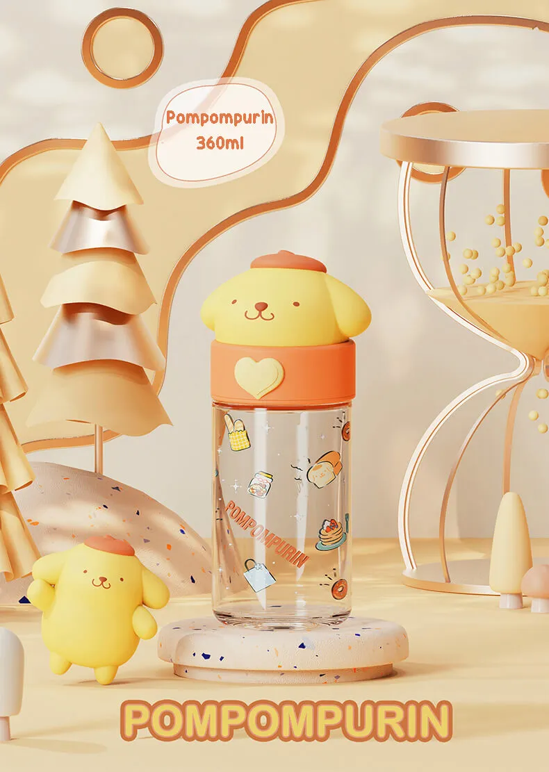 Sanrio Portable Glass Water Bottle 360ml