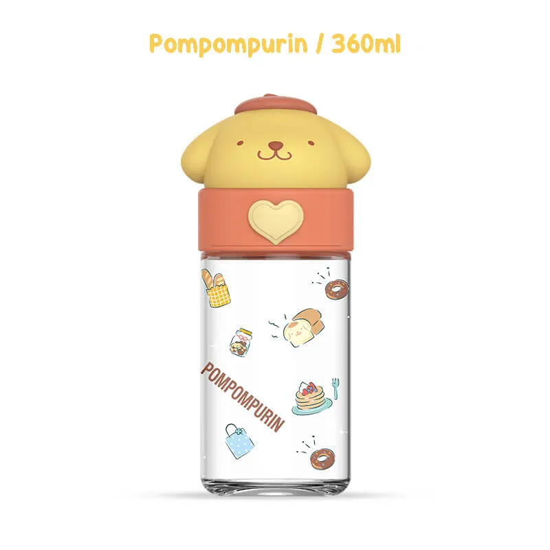 Sanrio Portable Glass Water Bottle 360ml