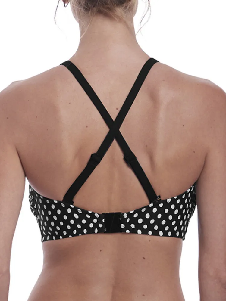 Santa Monica Bandeau Bikini Top - Black/White