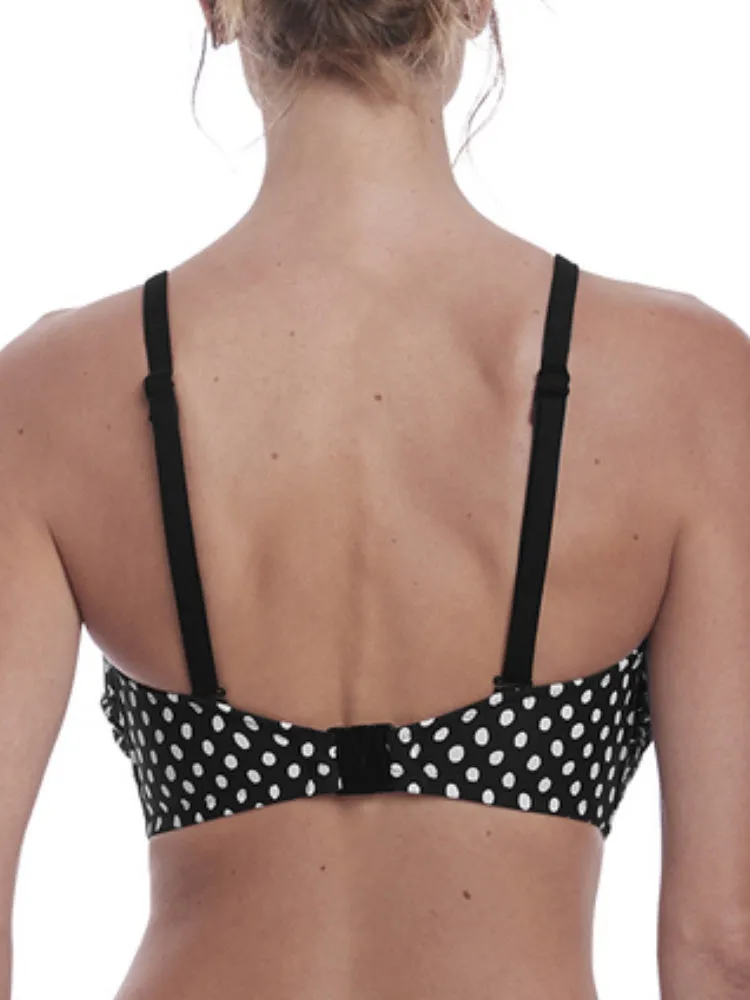Santa Monica Bandeau Bikini Top - Black/White
