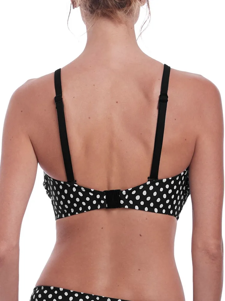 Santa Monica Bandeau Bikini Top - Black/White