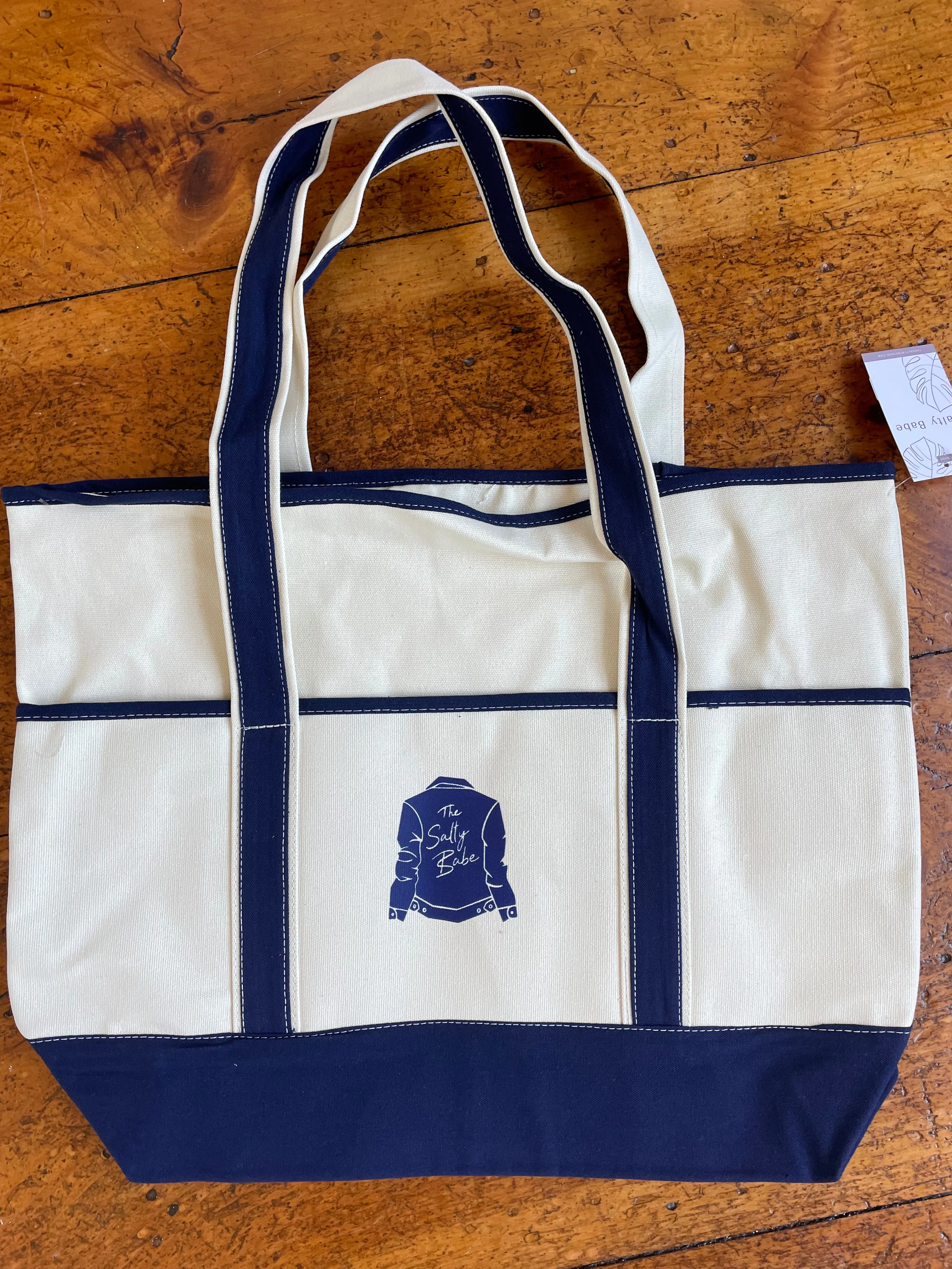 SB boat tote w/zipper top