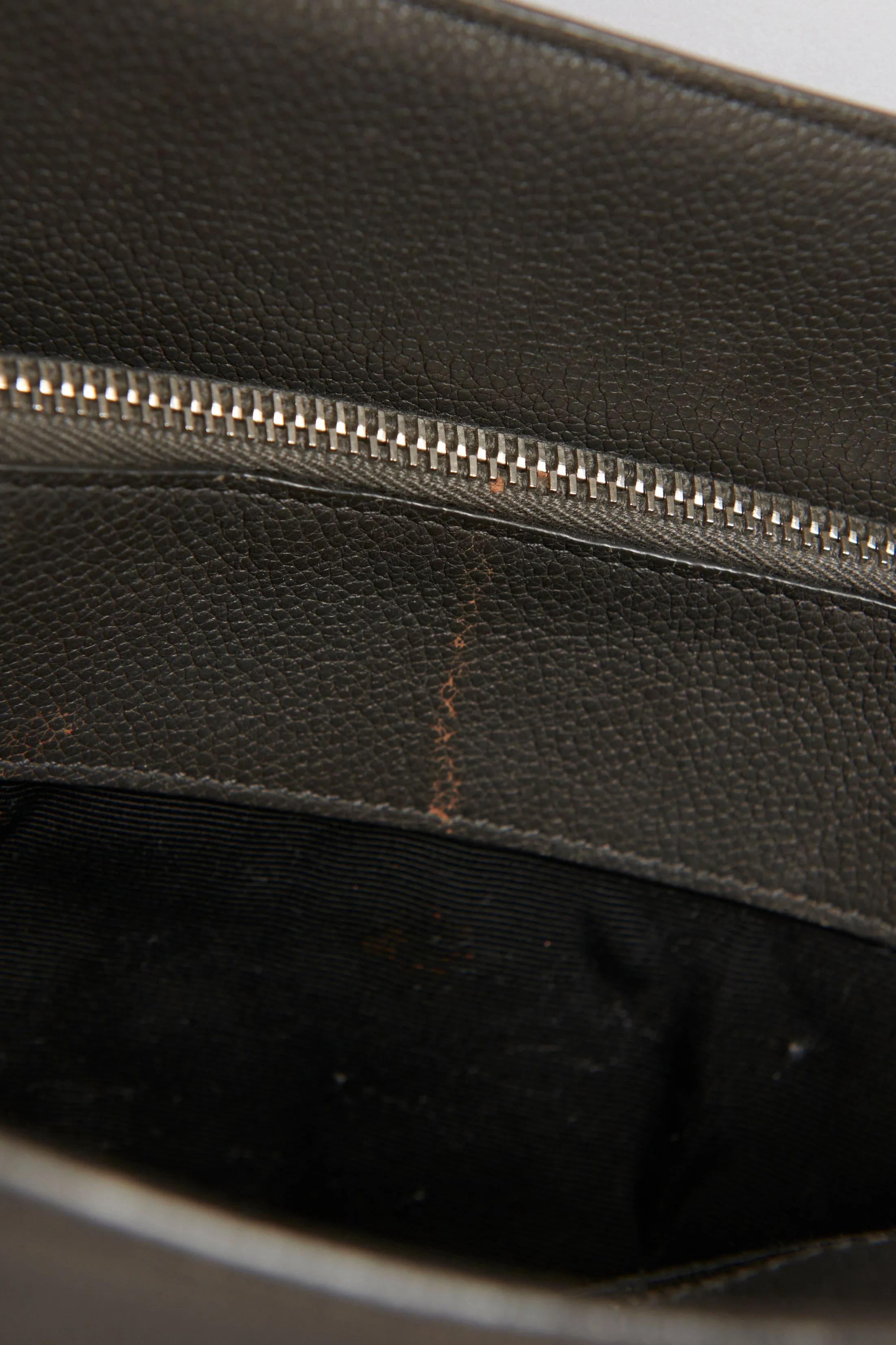 Slate Grey Grained Leather Preowned Small Sac Du Jour Top Handle Bag