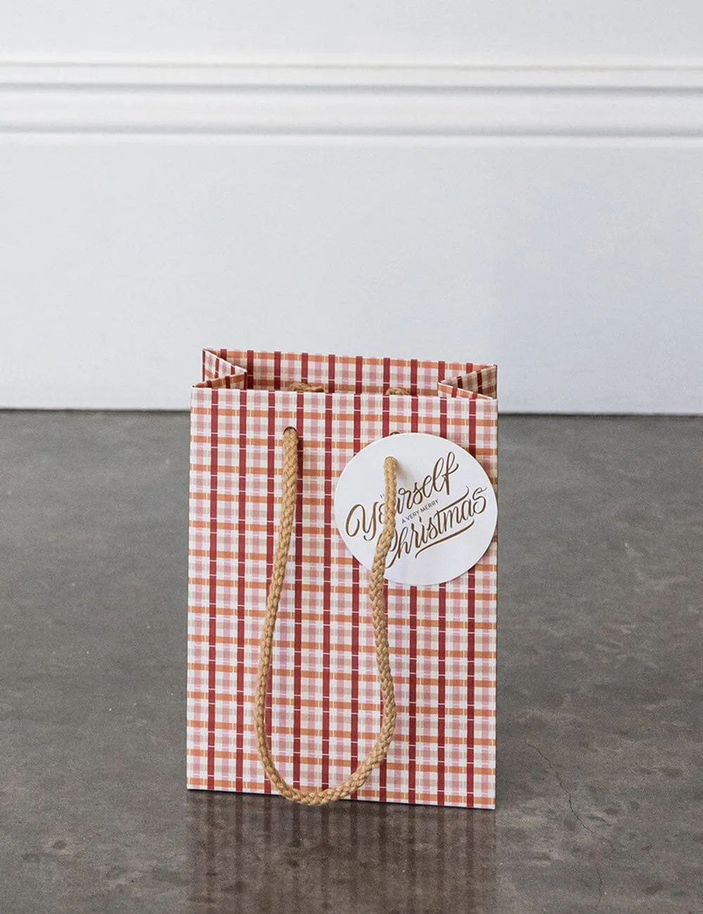 Small Christmas Gift Bag - Christmas Tartan