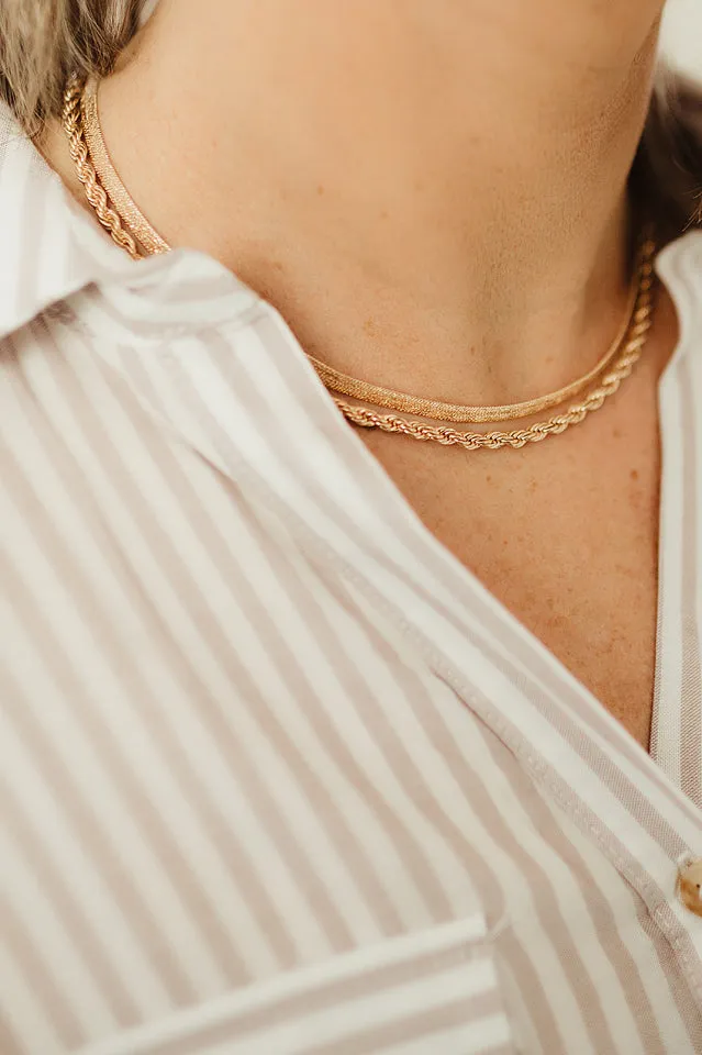Striped Lightweight Woven Top