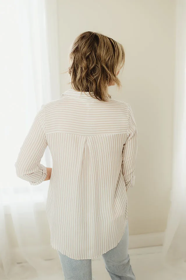 Striped Lightweight Woven Top
