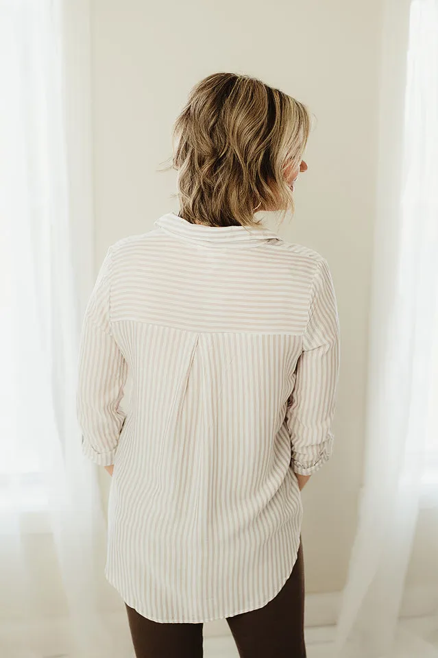 Striped Lightweight Woven Top