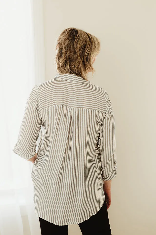 Striped Lightweight Woven Top