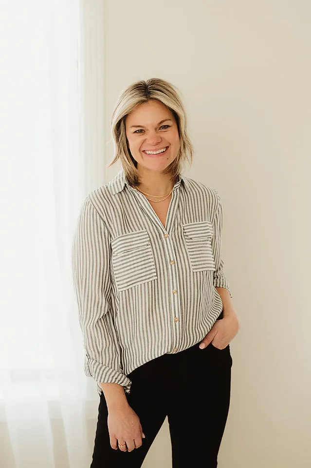 Striped Lightweight Woven Top