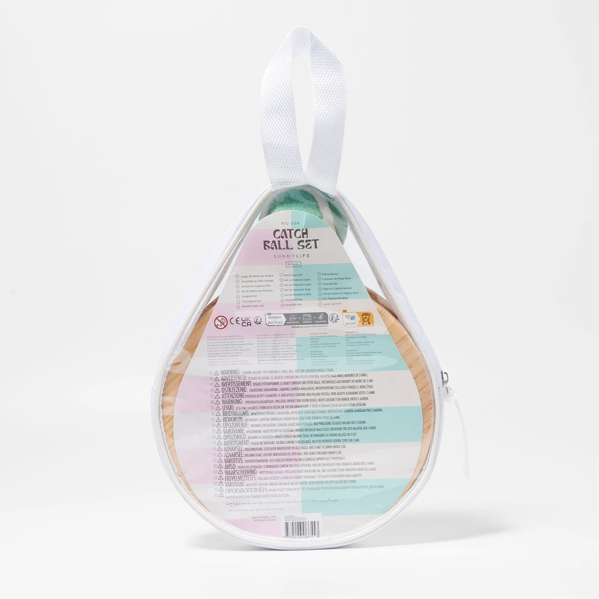 SUNNYLiFE Catch Ball Set Rio Sun Pastel Aqua and Lilac