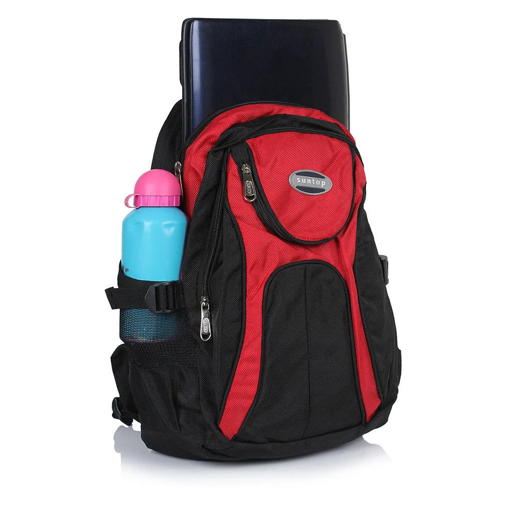 Suntop A33 19 L Backpack(Black and Red)