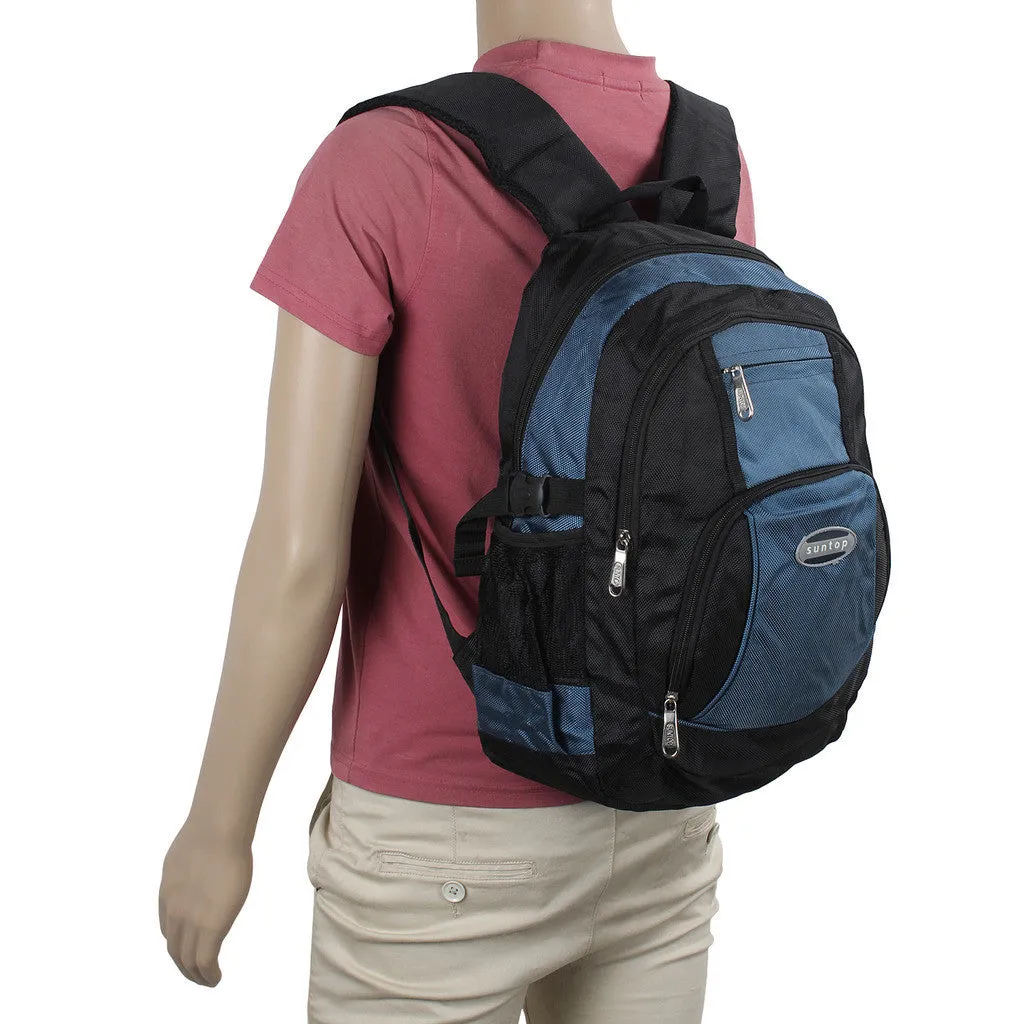 Suntop A36 17 L Backpack(Sky Blue and Black)