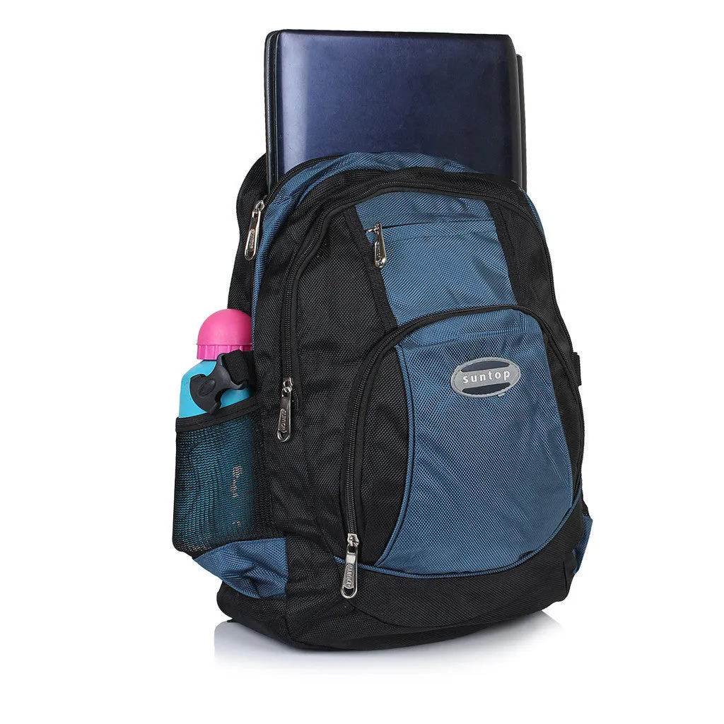 Suntop A36 17 L Backpack(Sky Blue and Black)