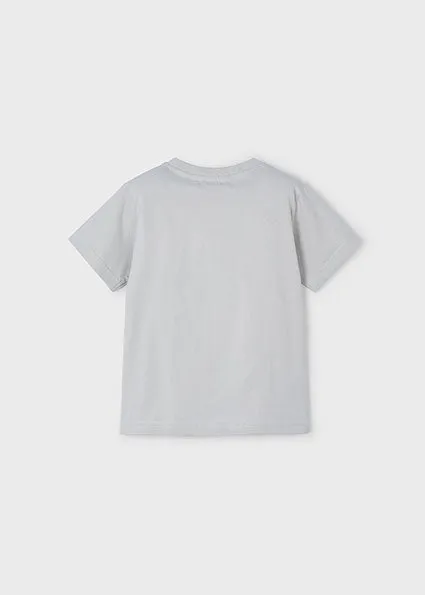 tee s/s with mock fanny pack - grey-045