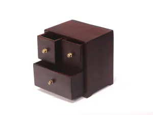 Three Compartment Quirky Desk Organizer (Mohagany)