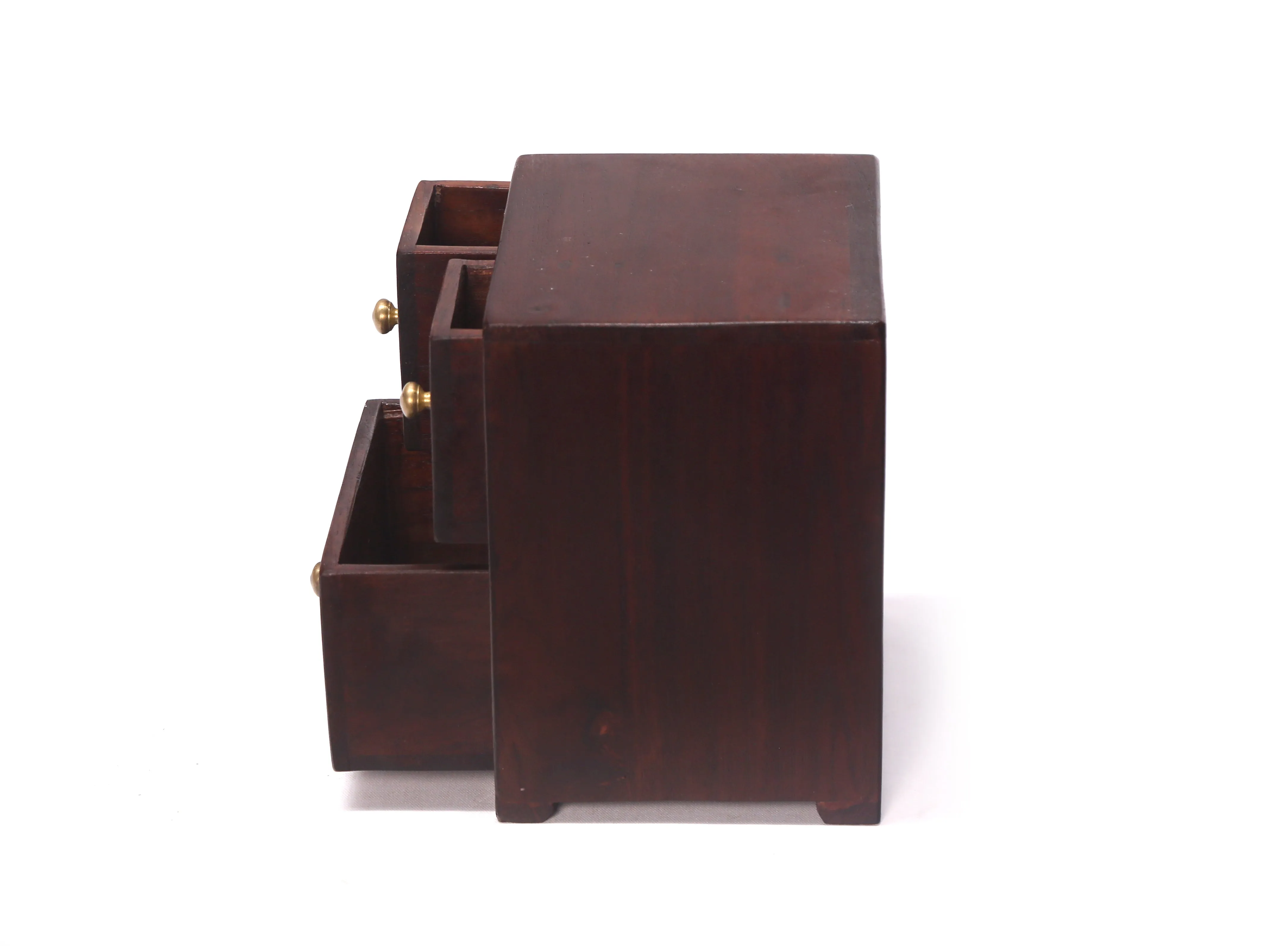 Three Compartment Quirky Desk Organizer (Mohagany)