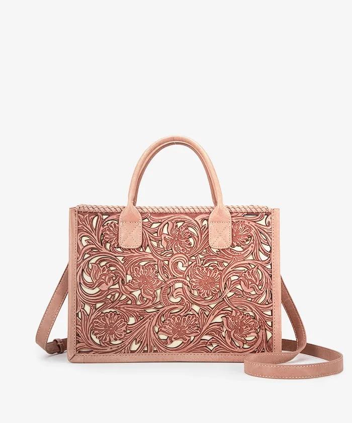 Trinity Ranch Floral Tooled Tote Bag