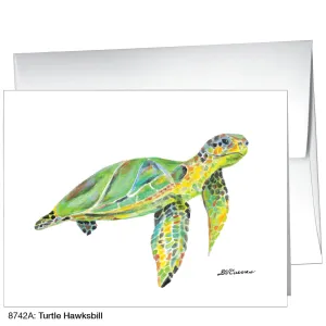 Turtle Hawksbill, Greeting Card (8742A)