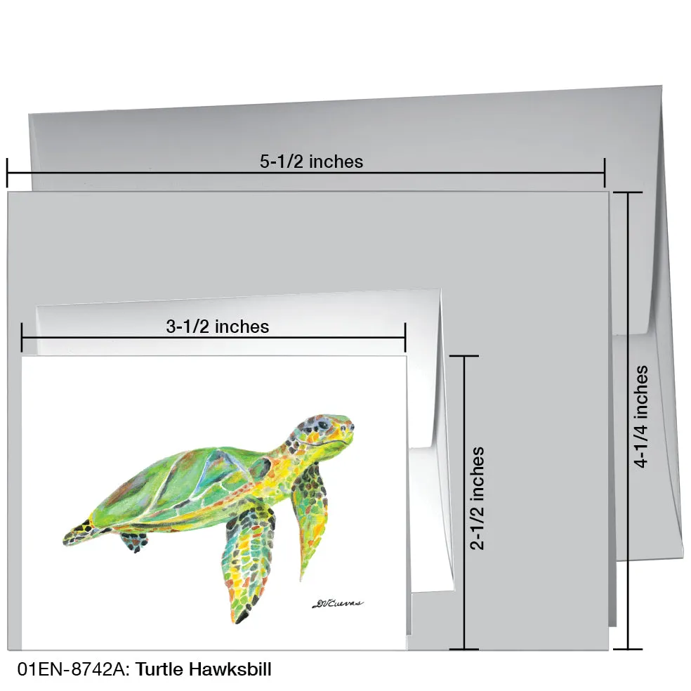 Turtle Hawksbill, Greeting Card (8742A)
