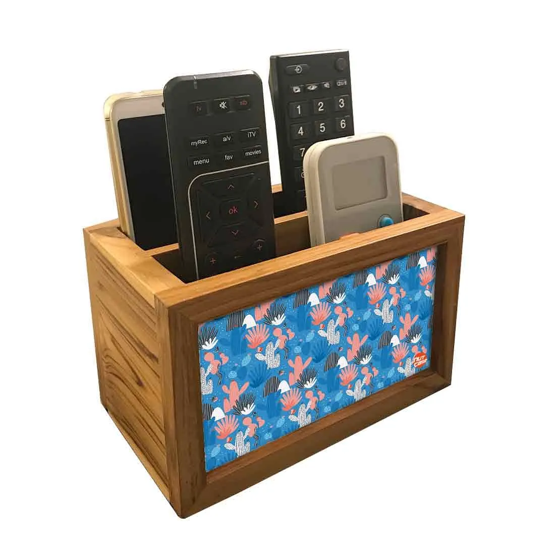 TvRemote Control Caddy Organizer - Pink Cactus