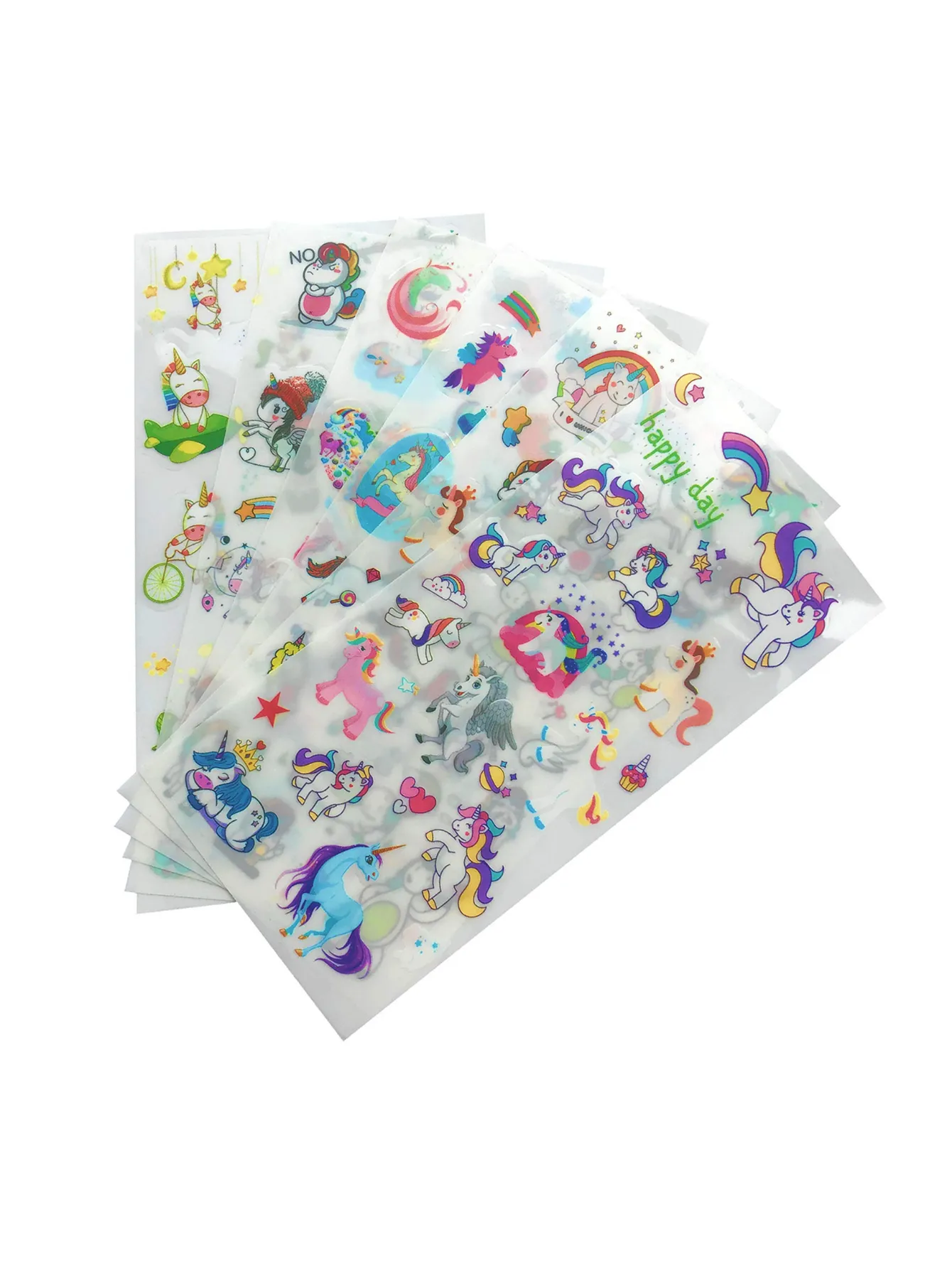 Unicorn Gifts for Girls - Unicorn Drawstring Backpack/Makeup Bag/Bracelet/Necklace/Hair Ties/Keychain/Sticker (Sequin Head-Flower 4)
