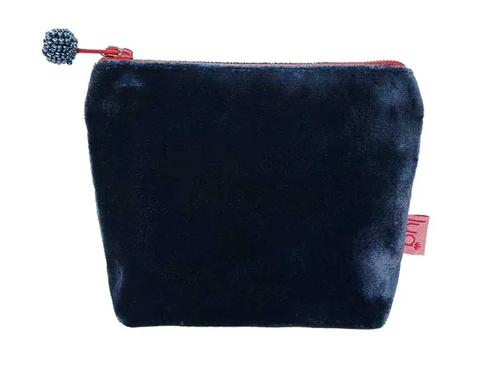 Velvet Purse - Navy Small