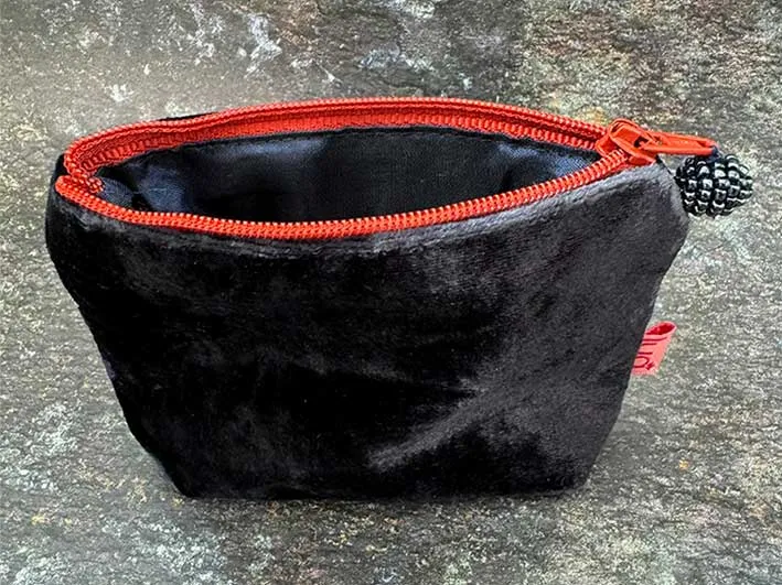 Velvet Purse - Navy Small