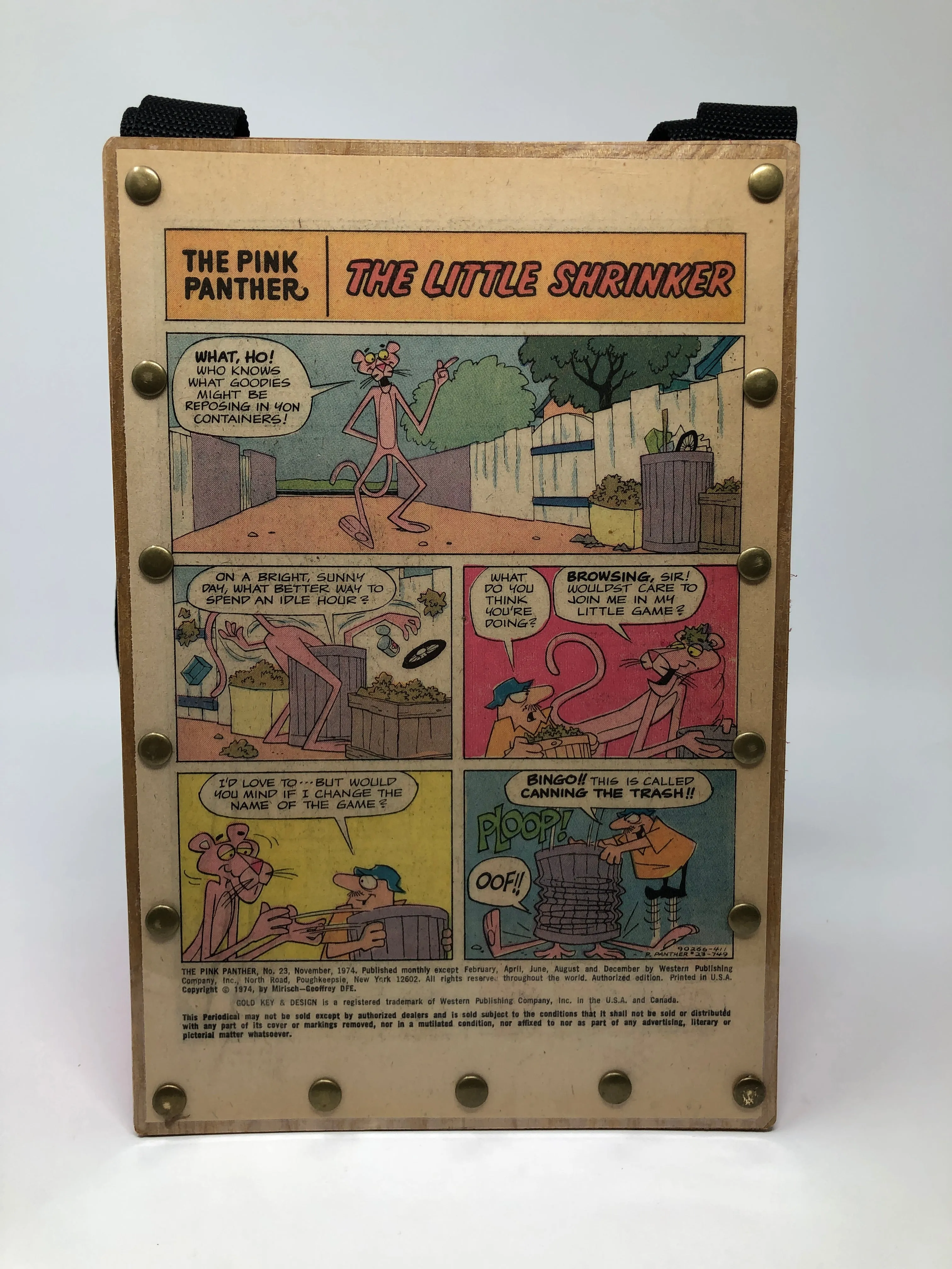 Vintage Gold Key Cartoon Comic Book Purse - The Pink Panther and The Inspector November 1974
