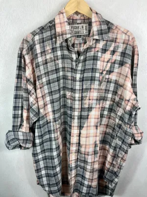 Vintage Grey, Pink and White Lightweight Cotton Size XL
