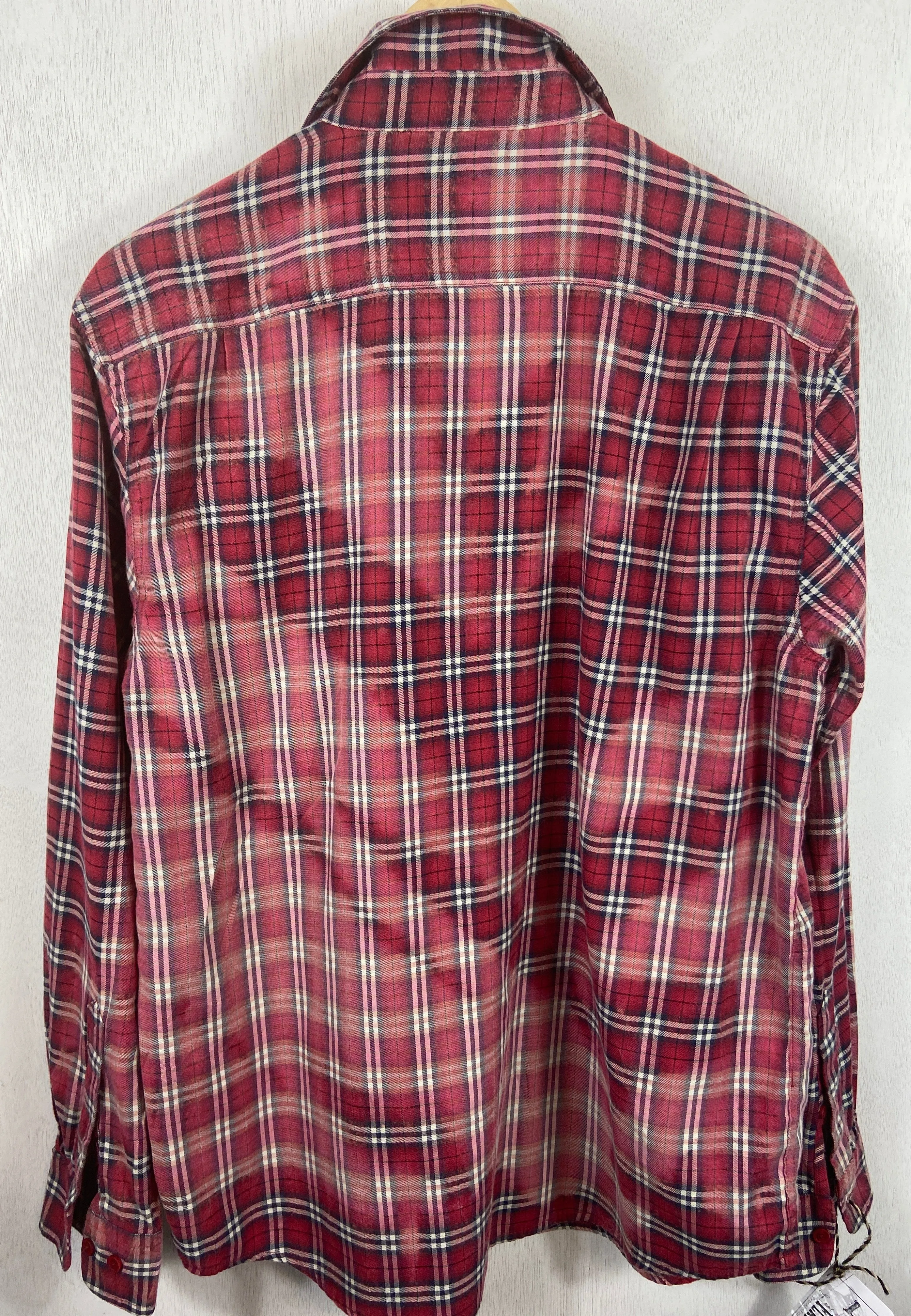 Vintage Red, Black and White Lightweight Cotton Size Large