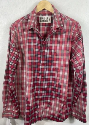 Vintage Red, Black and White Lightweight Cotton Size Large