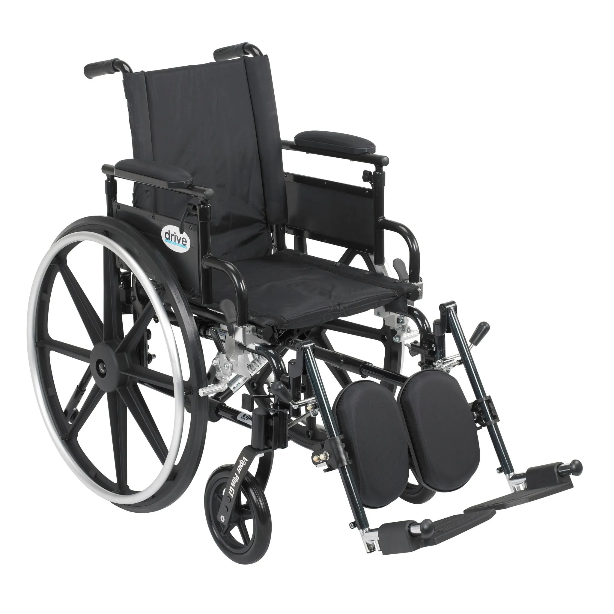 Viper Plus GT Wheelchair with Flip Back Removable Adjustable Desk Arms, Elevating Leg Rests, 18" Seat