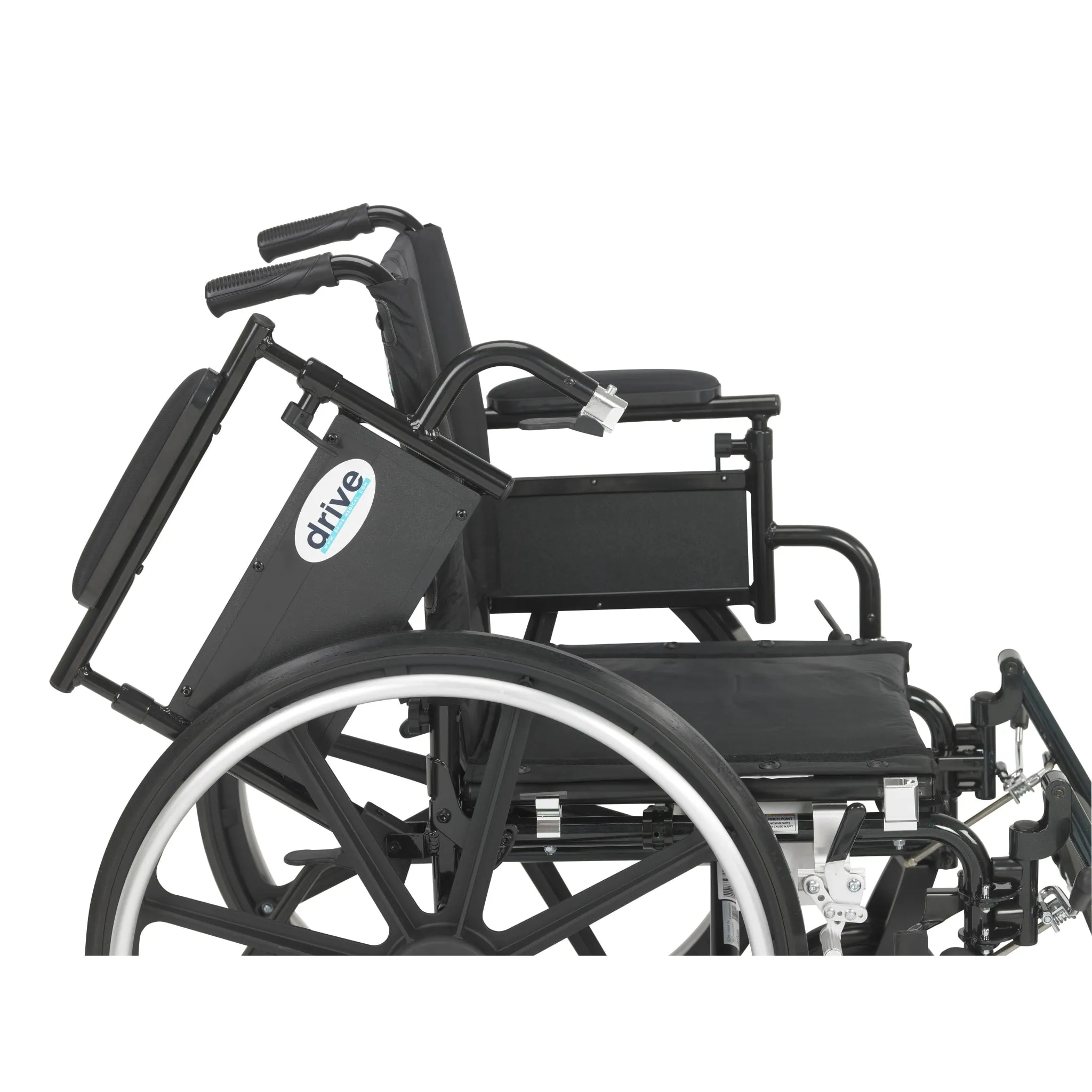 Viper Plus GT Wheelchair with Flip Back Removable Adjustable Desk Arms, Elevating Leg Rests, 18" Seat