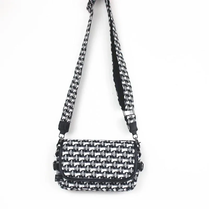 Vvsha  Christmas Gift White Plaid Chest Bag