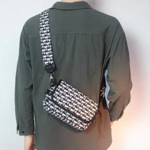 Vvsha  Christmas Gift White Plaid Chest Bag