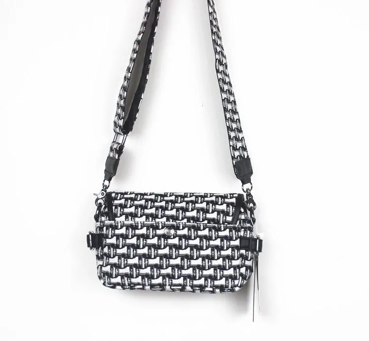 Vvsha  Christmas Gift White Plaid Chest Bag