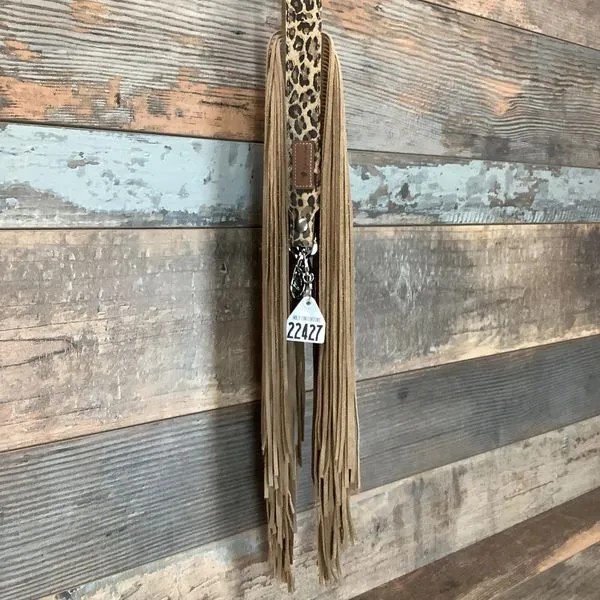 Western Mini Leather Fringe Strap 48" #22427