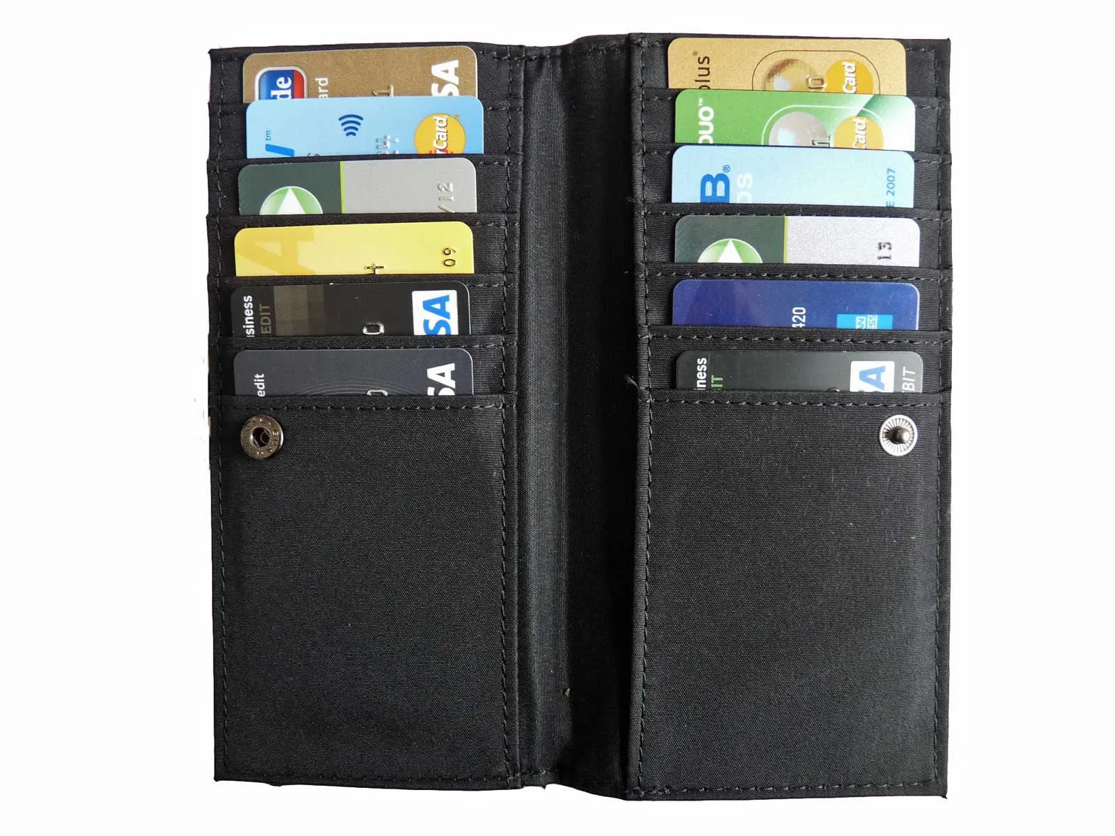 XL Large Real Leather Purse 20 Credit Card Slots 2 Coin Trays QL844