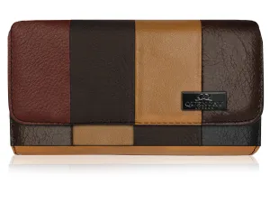 XL Large Real Leather Purse 20 Credit Card Slots 2 Coin Trays QL844