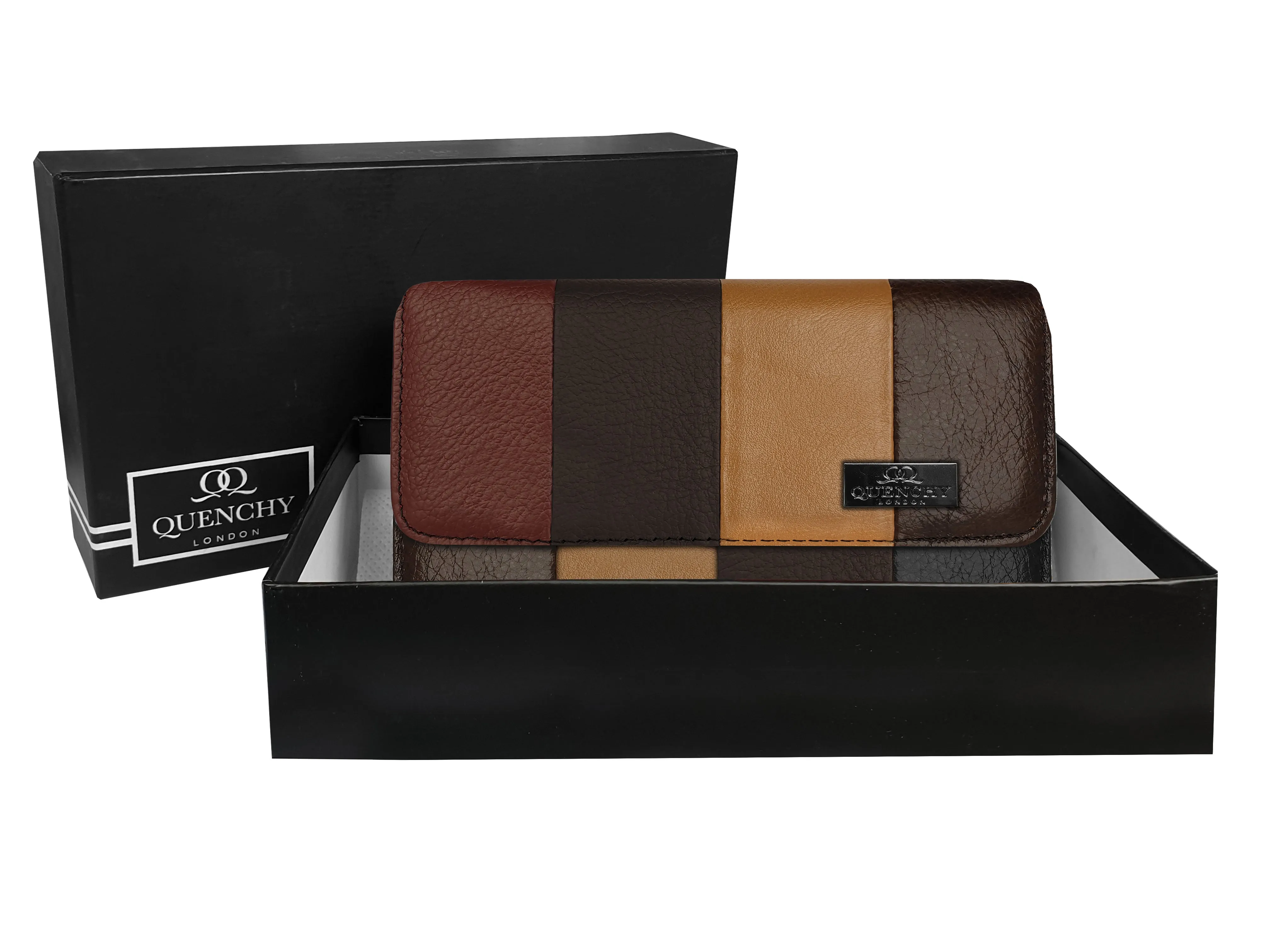 XL Large Real Leather Purse 20 Credit Card Slots 2 Coin Trays QL844
