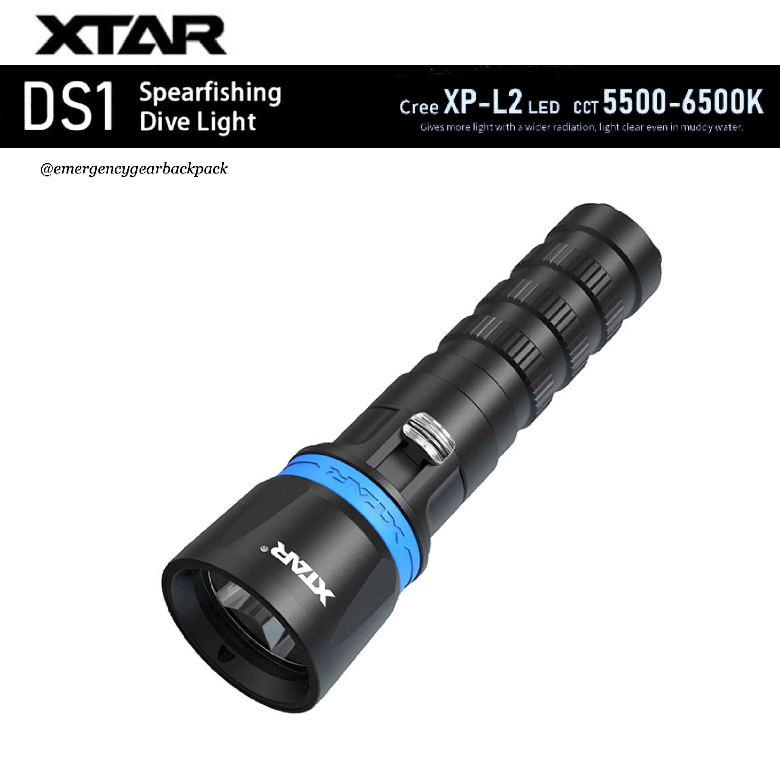 XTAR DS1 1000LMS 282M Spearfishing Diving Flashlight